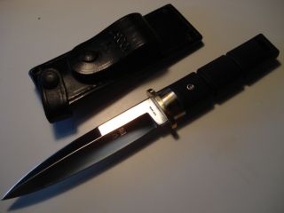 AL MAR KNIFE Superb Rare Vintage SEKI JAPAN Fighter Dagger w Sheath NO