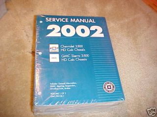 2002 Chevy 3500 Sierra 3500 Factory Service Manuals