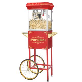 Great Northern Popcorn Red Foundation Popcorn Popper Machine Cart 4