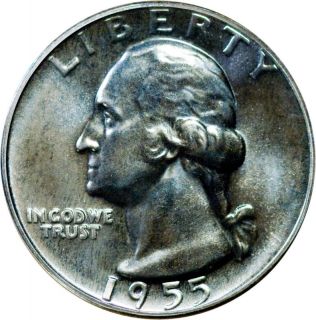 1955 25c Silver George Washington Quarter Gem Proof