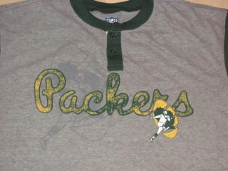 Green Bay Packers Long Sleeve Shirt Knit 2 Button Mens XL New NFL Team