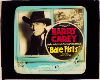   Silent Movie Preview Glass Slide HARRY CAREY Western JOHN FORD Film