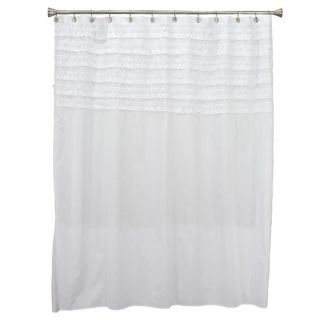 India Rose Ruffled Shower Curtain   2010XX