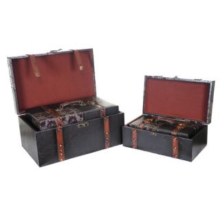 Quickway Imports Prince Leather Trunk, Designer Treasure Chest
