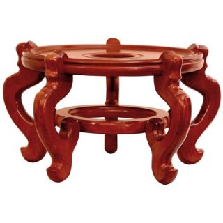 Oriental Furniture 11.5 Fishbowl Stand in Reddish Honey
