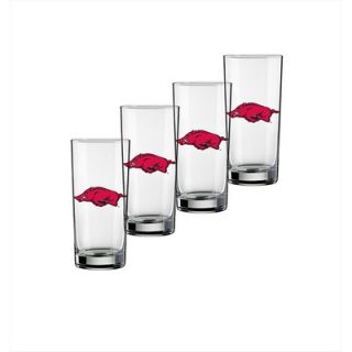 Kraftware Collegiate 16 Oz Arkansas Glass (Set of 4)