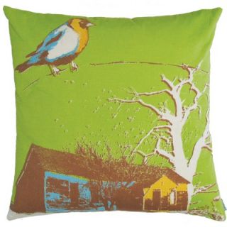 Koko Company Nesting 18 x 18 Cotton Pillow in Lime