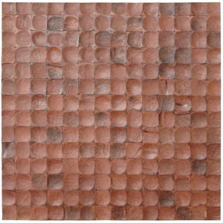 Cocomosaic 17 x 17 Coconut Mosaic Tile in Brown Bliss   CC 02 24