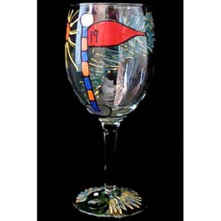 Bellissimo Blazing Boots Design Hand Painted Wine Glass