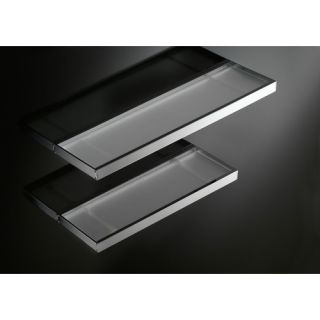 Skuara 19.7 Shelf with Safety Frosted Glass in Polished Chrome