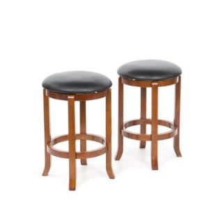 Winsome 24 Faux Leather Swivel Stool in Antique