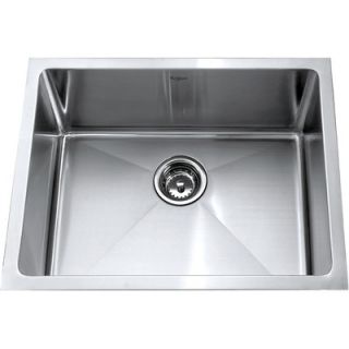 Kraus 23 Undermount Single Bowl Kitchen Sink with 15 Faucet in