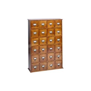 Leslie Dame Library Style 24 Drawer Multimedia Cabinet