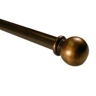 BCL Drapery Hardware Classic Ball 1.25 Curtain Rod in Antique Gold