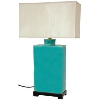 Oriental Furniture 28 Inch Rectangular Turquoise Lamp   LMP JCO
