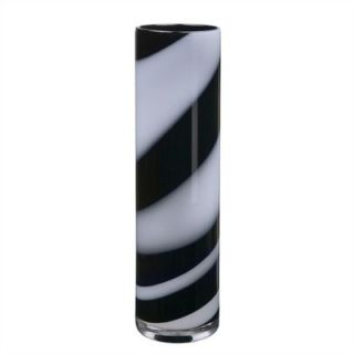 Kosta Boda Twist Tall Black & White Vase