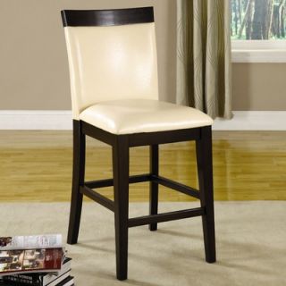 Hokku Designs Dita Leatherette Counter Height Dining Chair in Ivory