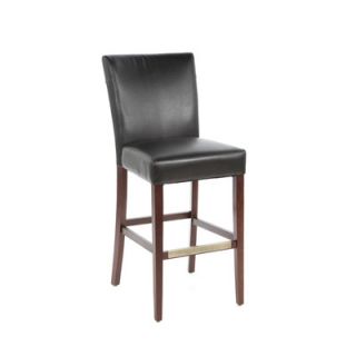 Powell Bonded Leather 30.25 Barstool in Black