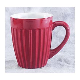 Reco Ribbed Mugs in Red   Set of Four