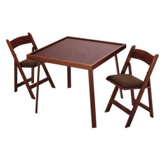 35 Oak Folding Domino & Game Table Set