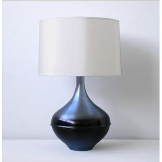 Babette Holland Ostrich Table Lamp in Rust Horizon with Black Linen