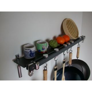 Taylor & Ng Track Rack 36 Wall Pot Rack in Anthracite Grey