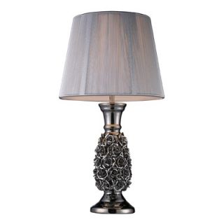 Minka Ambience 33 One Light Table Lamp in Textured Silver