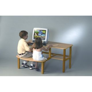 Wild Zoo Grade School Buddy 44.5 W Computer Desk with Attached Seat