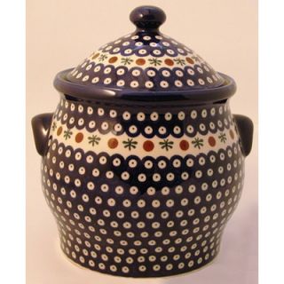 Polish Pottery 195 oz Extra Large Jar   Pattern 41A   1101 41A