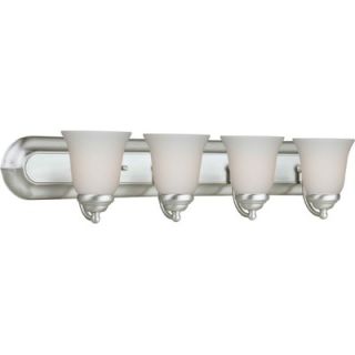  Vanity Light with Satin Opal Shade in Brushed Nickel   5052 04 55