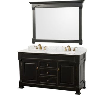 Wyndham Collection Andover 60 Double Bathroom Vanity Set