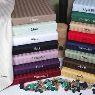 Simple Luxury 300 Thread Count Egyptian Cotton Stripe Split King Sheet