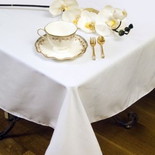 Violet Linen Solid Liner Design 58 X 80 Tablecloth in White