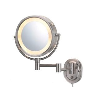 Jerdon Lighted 5X Magnifying Wall Mount Mirror