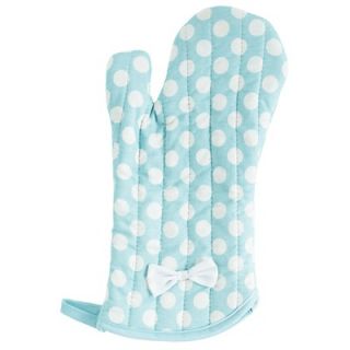 Jessie Steele Red and Pink Polka Dot Oven Mitt with Bow   505 JS 68
