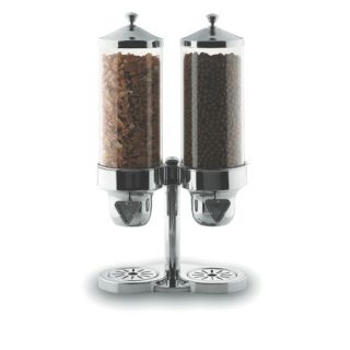 Double Stainless Steel Cereal Dispenser with Acrylic Cylinder