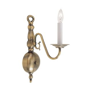 Livex Lighting Williamsburg Wall Sconce in Antique Brass