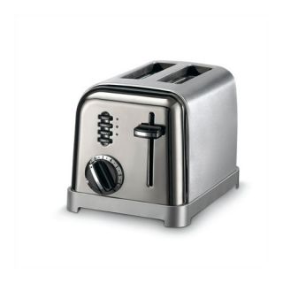 Metal Classic 2 Slice Toaster in Black and Stainless
