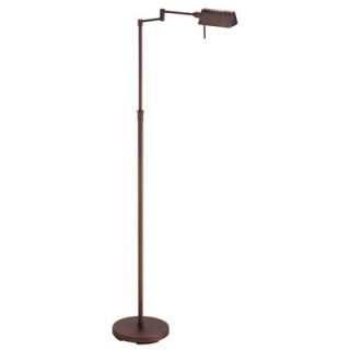 Dainolite Height Adjustable One Light Floor Lamp in Oil Brushed Bronze