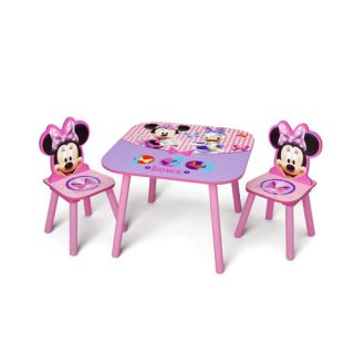 Minnie Mouse Kids 3 Piece Table and Chair Set
