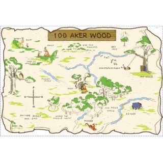 Room Mates Licensed Designs 100 Aker Wood Peel and Stick Map