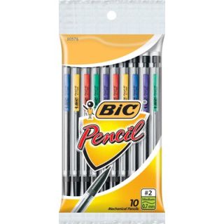 Bic 10 Count 0.7mm Primary Colored Mechanical Pencil   MPP101 BLK