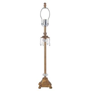 Jubilee Collection Large Crystal Dangle Lamp Base with Optional Shade