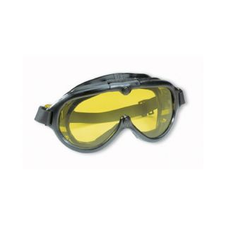 Rubber Industrial Goggle™ Non Vented Goggles With Black Frame And S