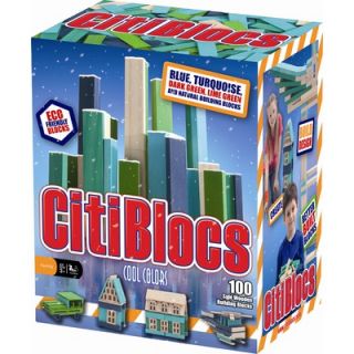 Citiblocs 100 Piece Building Block Set in Cool Colors