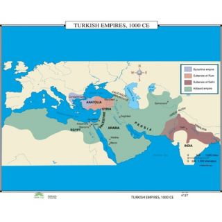 Universal Map World History Wall Maps   Turkish Empires