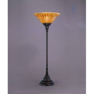 Toltec Lighting Table Lamp with Tiger Glass Shade   34 BRZ 529