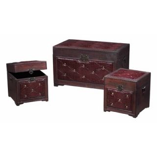 Sterling Industries Storage Chest in Salford and Maroon   117 005