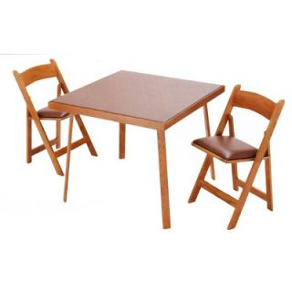 Kestell Furniture 35 Oak Folding Card Table Set   O 35   X