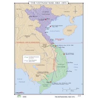 Universal Map World History Wall Maps   Vietnam War 1964 75